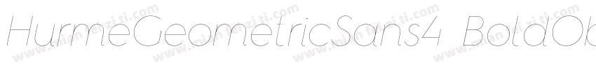 HurmeGeometricSans4 BoldObl字体转换